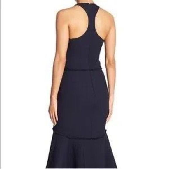 Cinq a Sept Dante fit & flare halter keyhole midi dress - Picture 4 of 15